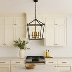Gridlock 4 Light Pendant - Heritage Black/Antique Bronze