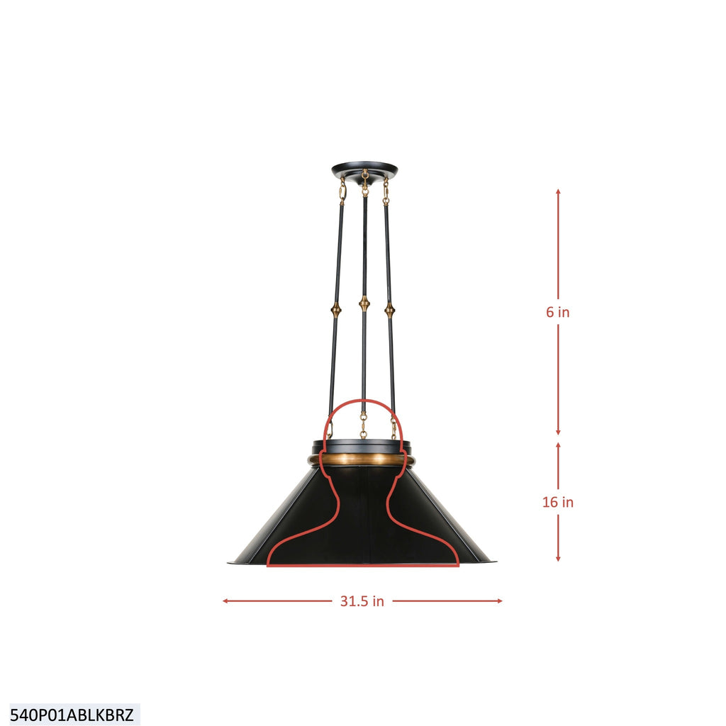 Mood Swings 1 Light Round Pendant - Heritage Black/Heritage Bronze