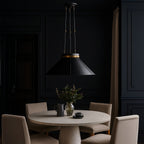 Mood Swings 1 Light Round Pendant - Heritage Black/Heritage Bronze