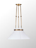 Mood Swings 1 Light Round Pendant - Heritage White/Heritage Bronze