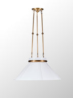 Mood Swings 1 Light Round Pendant - Heritage White/Heritage Bronze