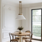 Mood Swings 1 Light Round Pendant - Heritage White/Heritage Bronze