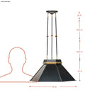Mood Swings 1 Light Hexagonal Pendant - Heritage Black/Heritage Bronze