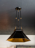 Mood Swings 1 Light Hexagonal Pendant - Heritage Black/Heritage Bronze