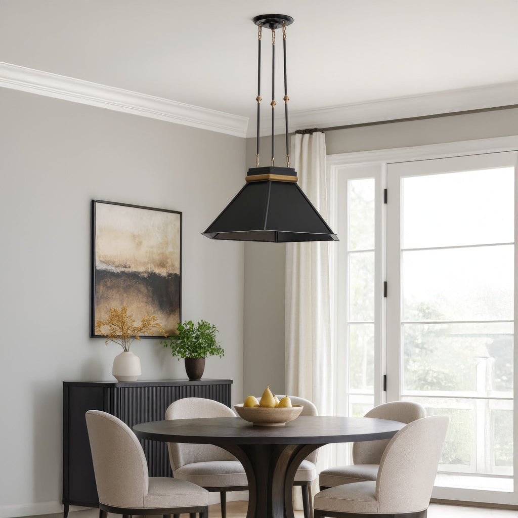 Mood Swings 1 Light Hexagonal Pendant - Heritage Black/Heritage Bronze