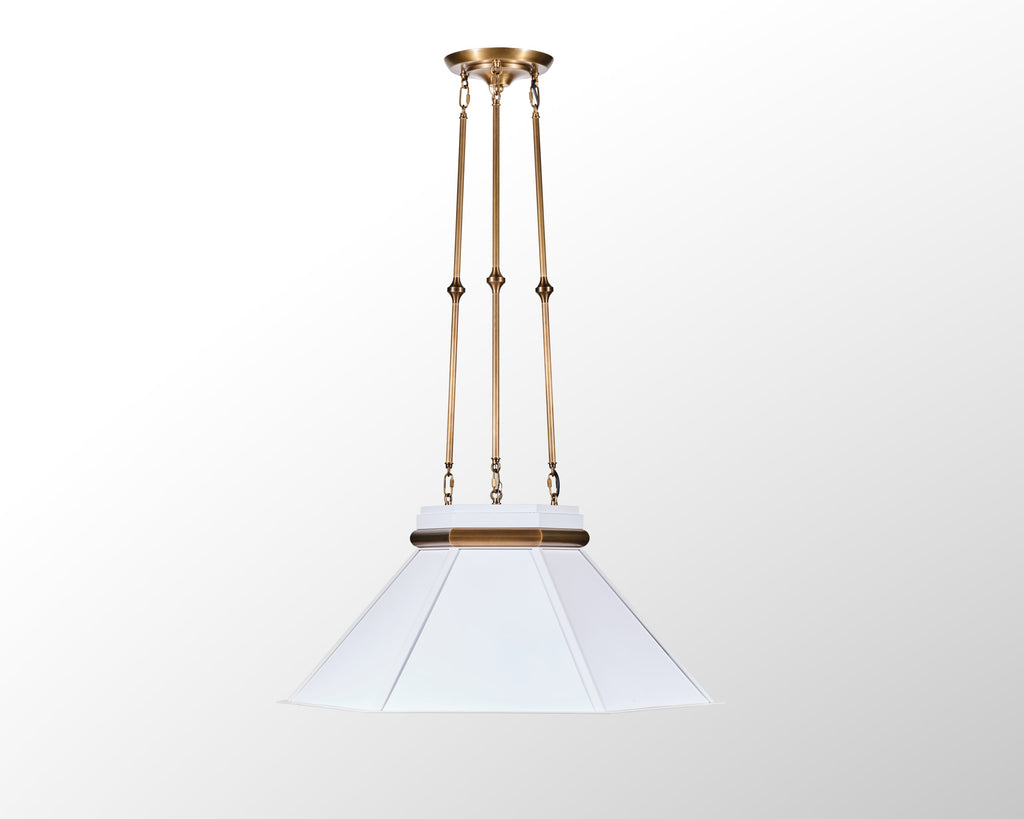 Mood Swings 1 Light Hexagonal Pendant - Heritage White/Heritage Bronze