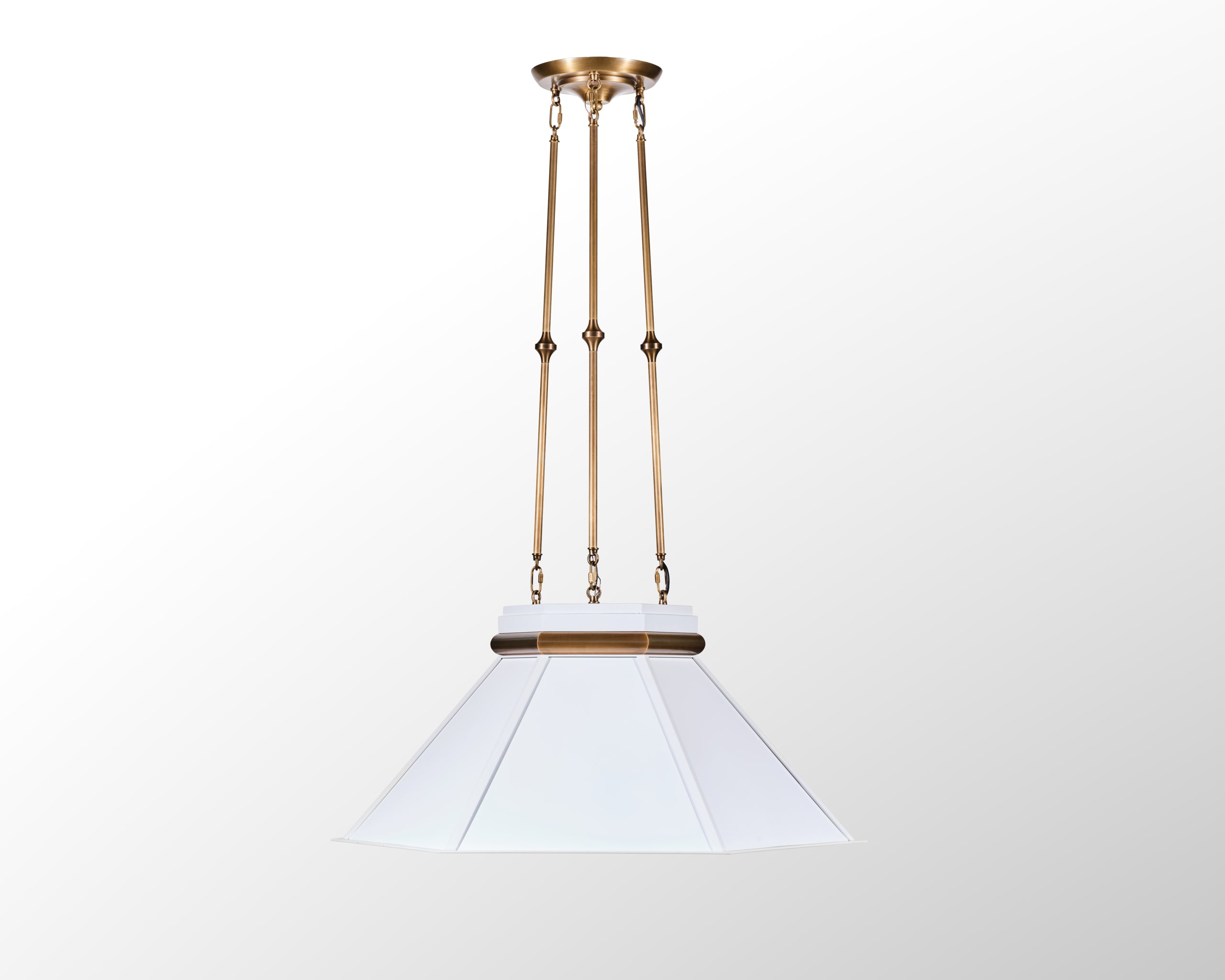 Mood Swings 1 Light Hexagonal Pendant - Heritage White/Heritage Bronze