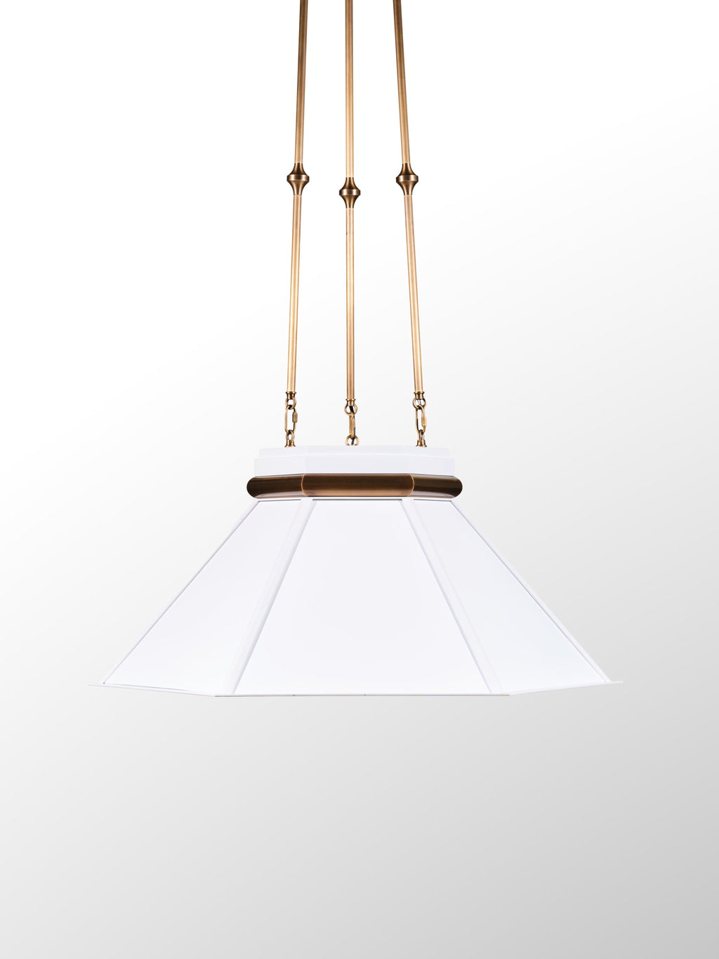 Mood Swings 1 Light Hexagonal Pendant - Heritage White/Heritage Bronze