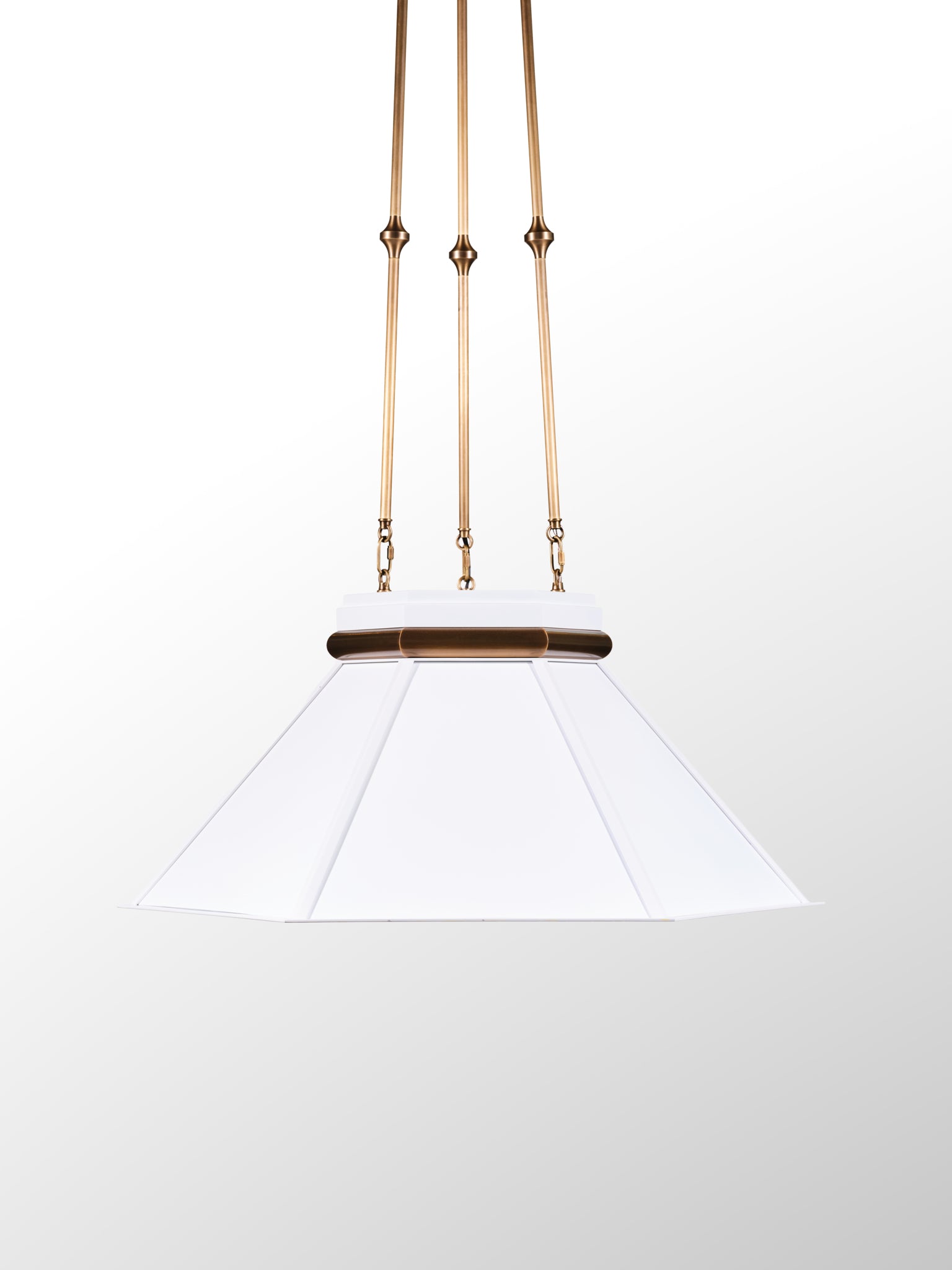 Mood Swings 1 Light Hexagonal Pendant - Heritage White/Heritage Bronze