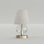 Mona & Lisa 1 Light Spherical Crystal Table Lamp - Antique Bronze