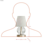 Mona & Lisa 1 Light Spherical Crystal Table Lamp - Antique Bronze