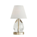 Mona & Lisa 1 Light Oblong Crystal Table Lamp - Antique Bronze