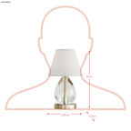 Mona & Lisa 1 Light Oblong Crystal Table Lamp - Antique Bronze