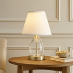 Mona & Lisa 1 Light Oblong Crystal Table Lamp - Antique Bronze