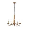 Dinner at 5 Light Chandelier - Heritage Bronze