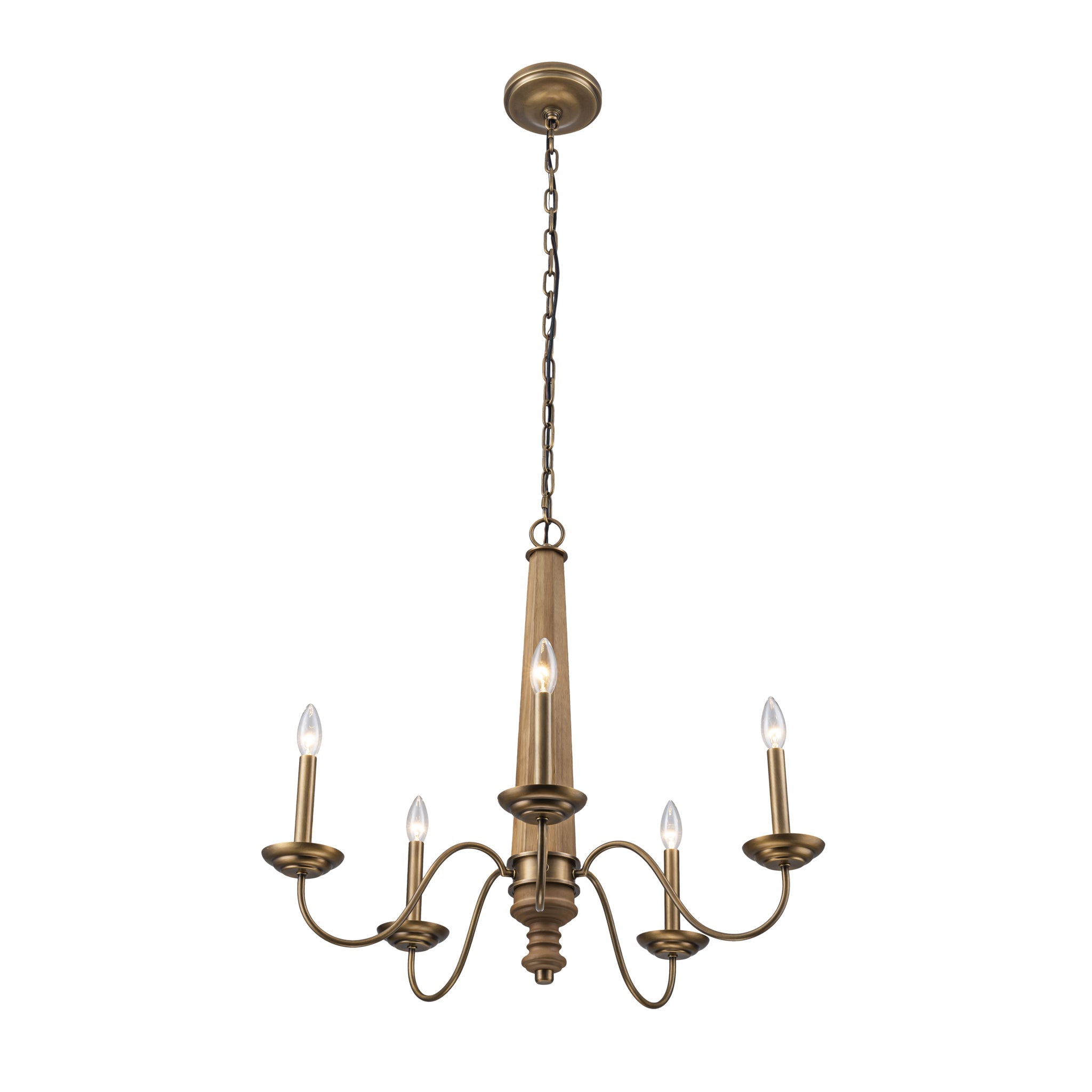 Dinner at 5 Light Chandelier - Heritage Bronze