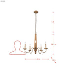 Dinner at 5 Light Chandelier - Heritage Bronze