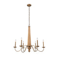 Dinner at 6 Light Chandelier - Heritage Bronze