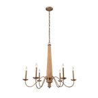 Dinner at 6 Light Chandelier - Heritage Bronze