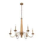 Dinner at 6 Light Chandelier - Heritage Bronze