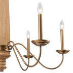 Dinner at 6 Light Chandelier - Heritage Bronze
