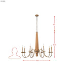 Dinner at 8 Light Chandelier - Heritage Bronze