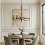 Dinner at 8 Light Chandelier - Heritage Bronze