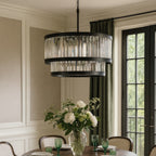 Double Take 14 Light 2-Tier Pendant - Heritage Black