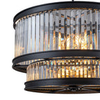 Double Take 14 Light 2-Tier Pendant - Heritage Black