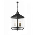 Midnight Manor Large 4 Light Pendant - Blackened Zinc/Antique Bronze