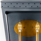 Midnight Manor 2 Light Sconce - Blackened Zinc/Antique Bronze