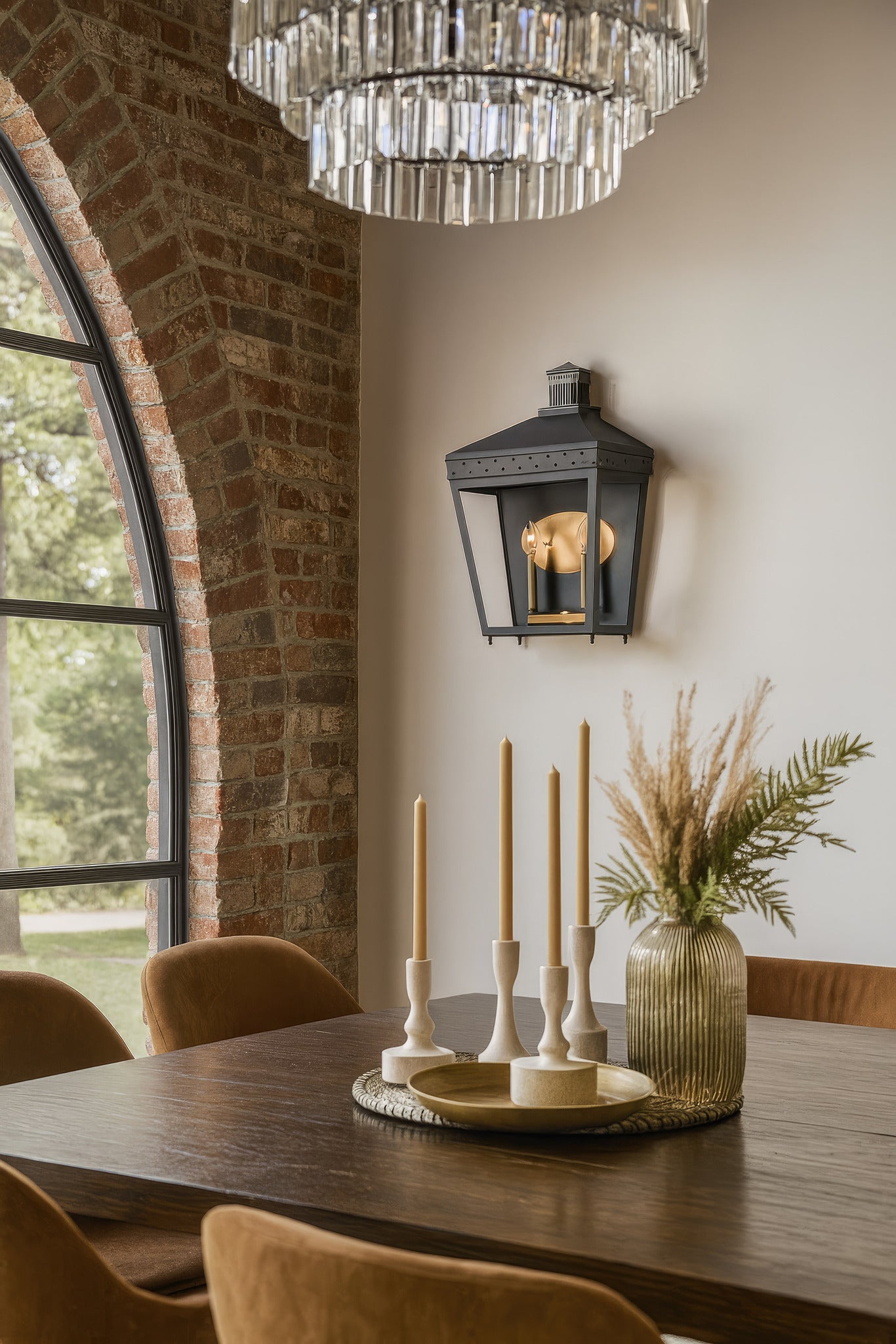 Midnight Manor 2 Light Sconce - Blackened Zinc/Antique Bronze