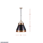 Savarin 1 Light Medium Pendant - Heritage White/Heritage Bronze