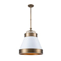 Savarin 1 Light Medium Pendant - Heritage White/Heritage Bronze