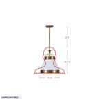 Savarin 1 Light Small Pendant - Heritage White/Heritage Bronze