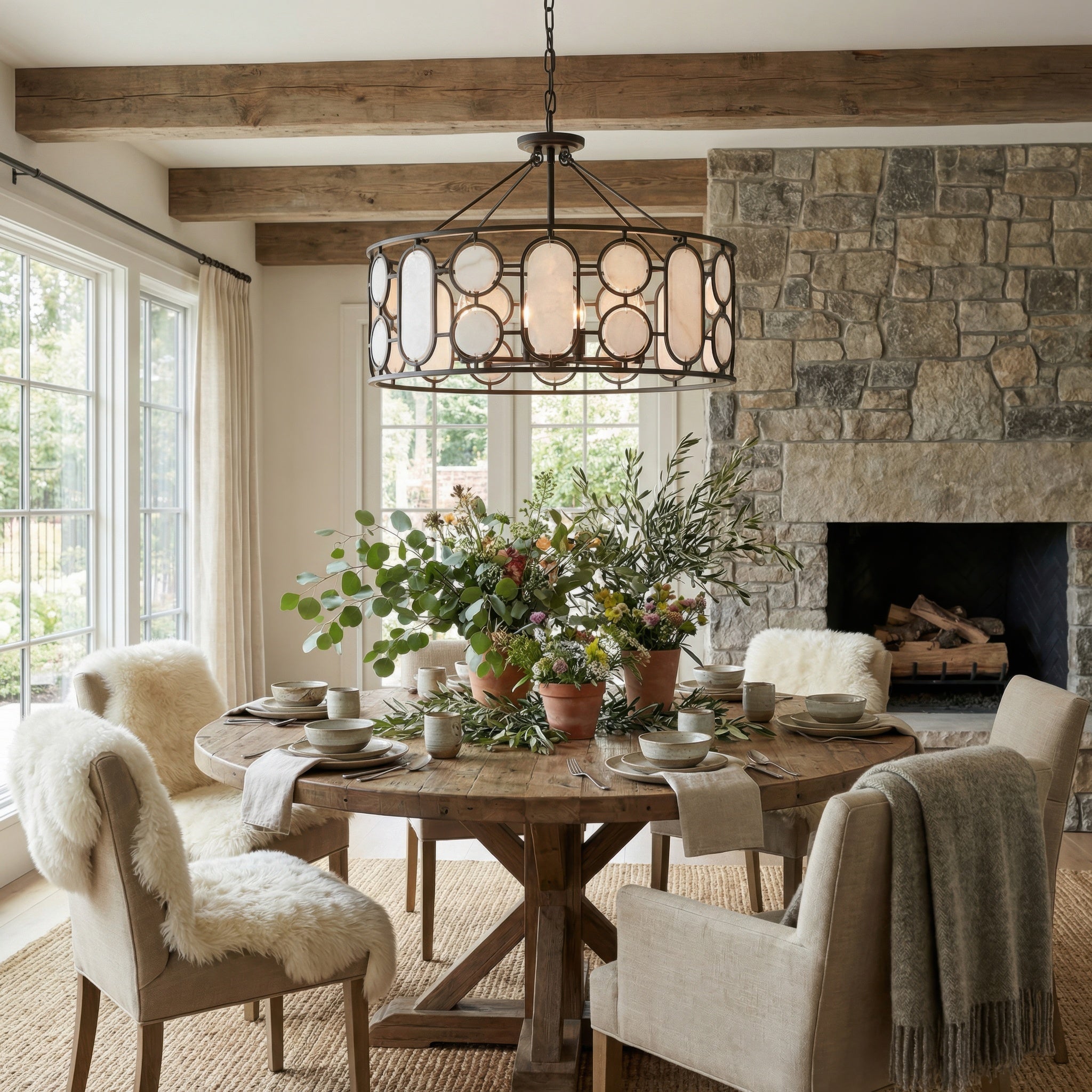 Oval Office  6 Light Pendant