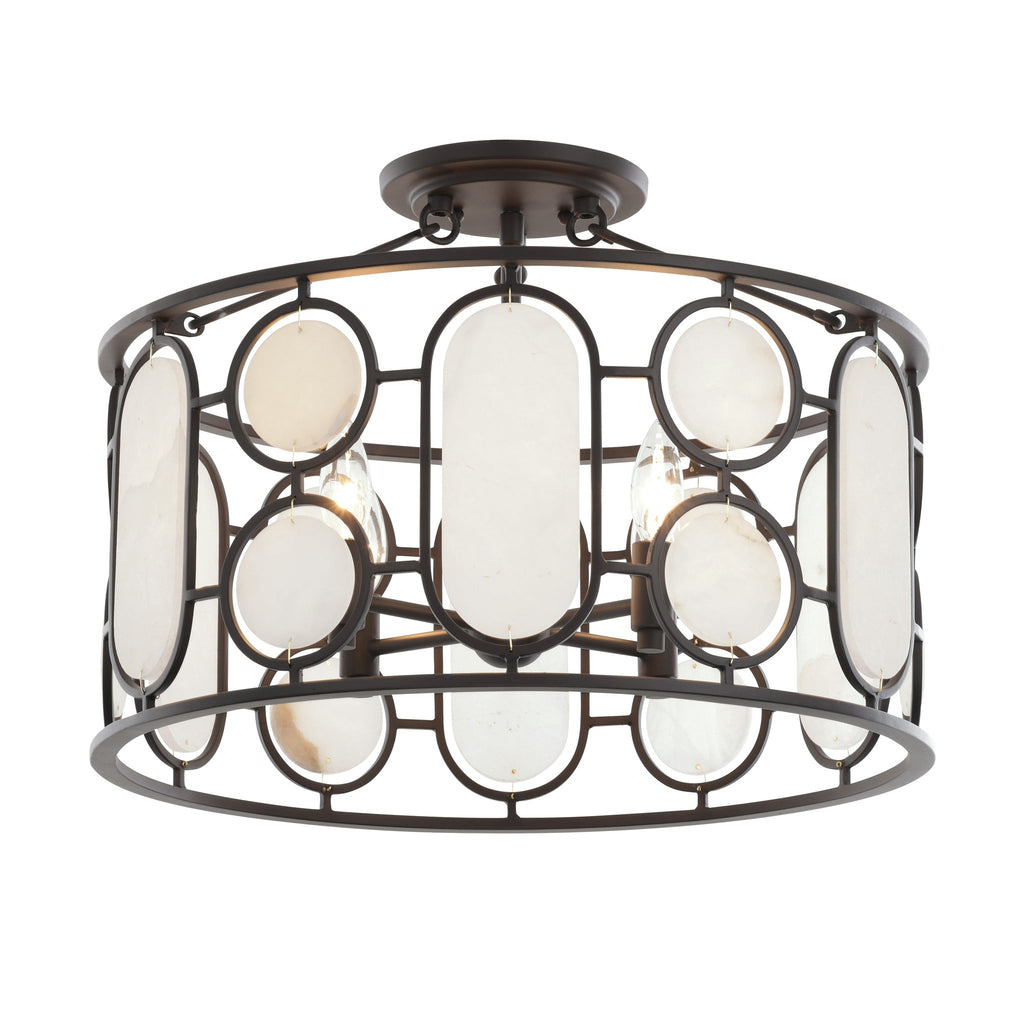 Oval Office  4 Light Semi Flush