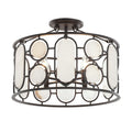 Oval Office  4 Light Semi Flush