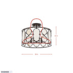 Oval Office  4 Light Semi Flush