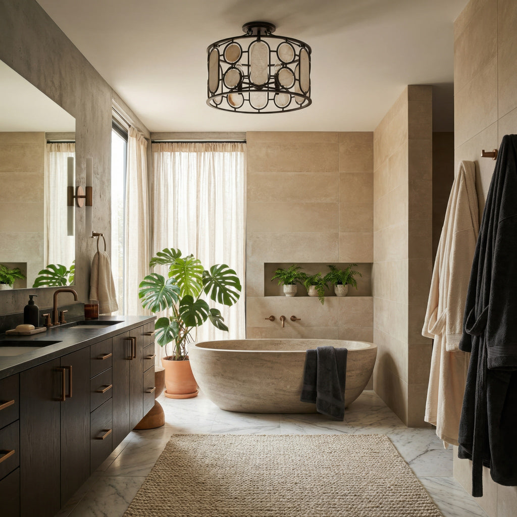 Oval Office  4 Light Semi Flush