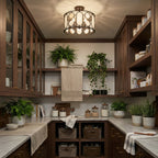 Oval Office  4 Light Semi Flush