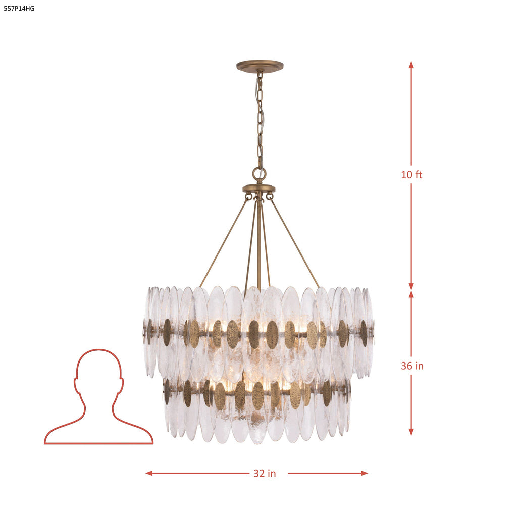 Aurora-14 Light 2 Tier Pendant