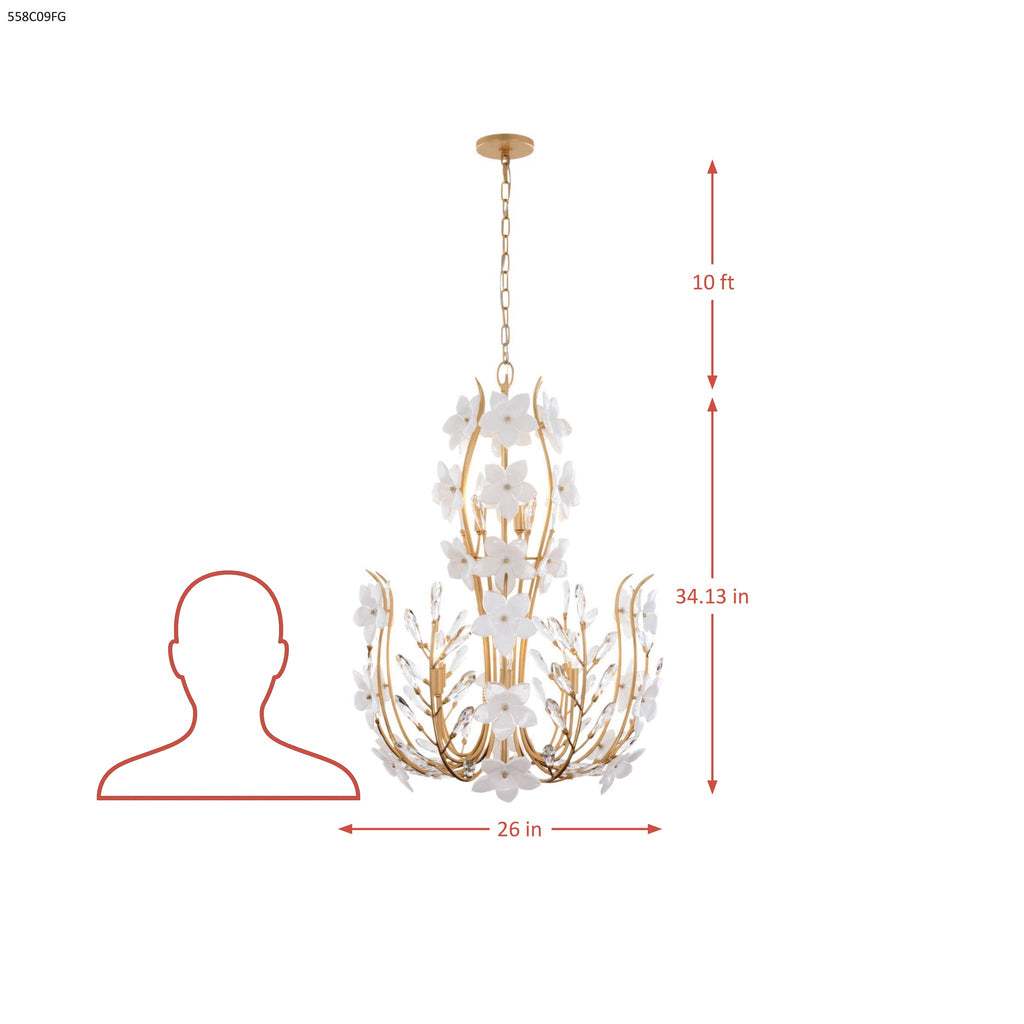 Petal Court 9 Light Chandelier