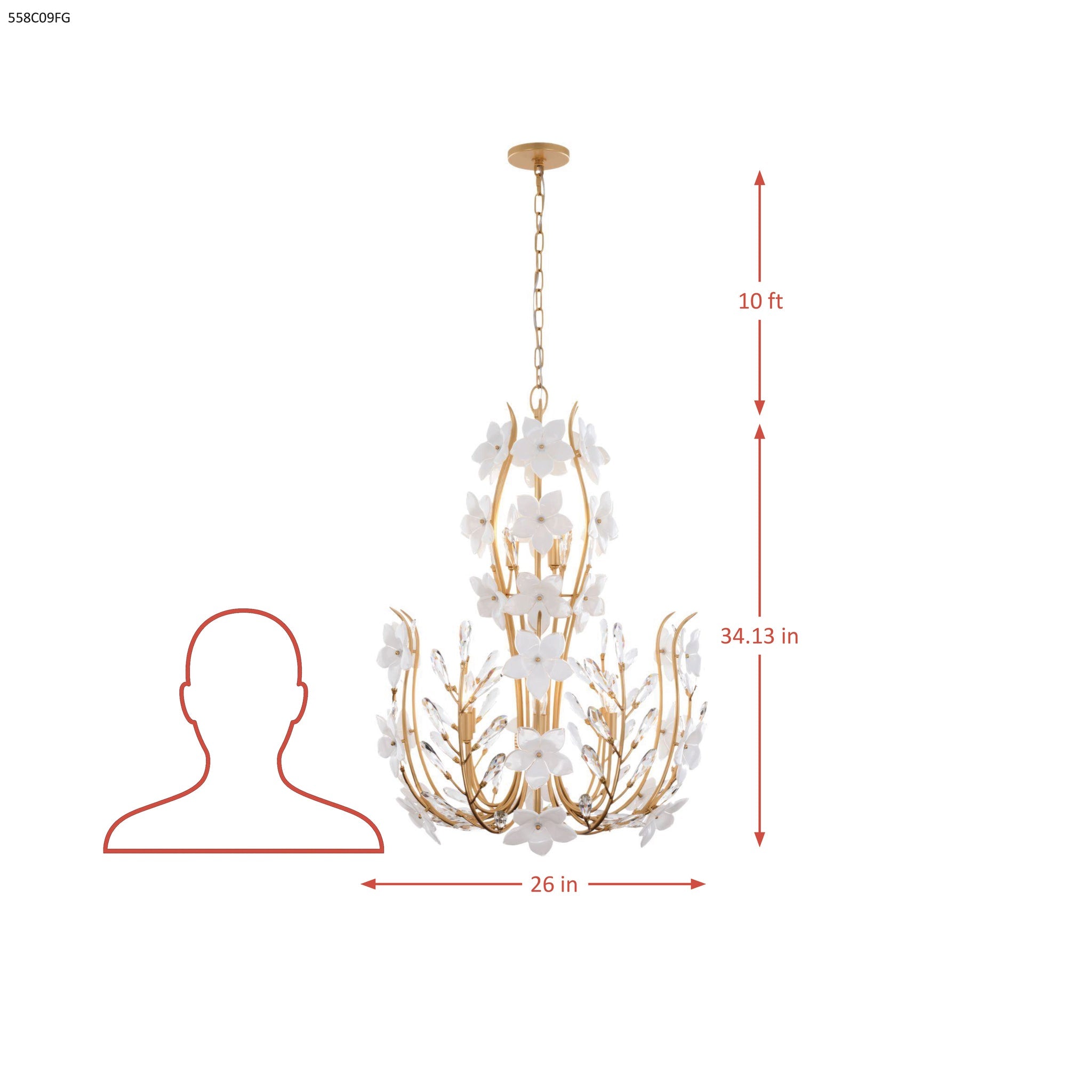 Petal Court 9 Light Chandelier