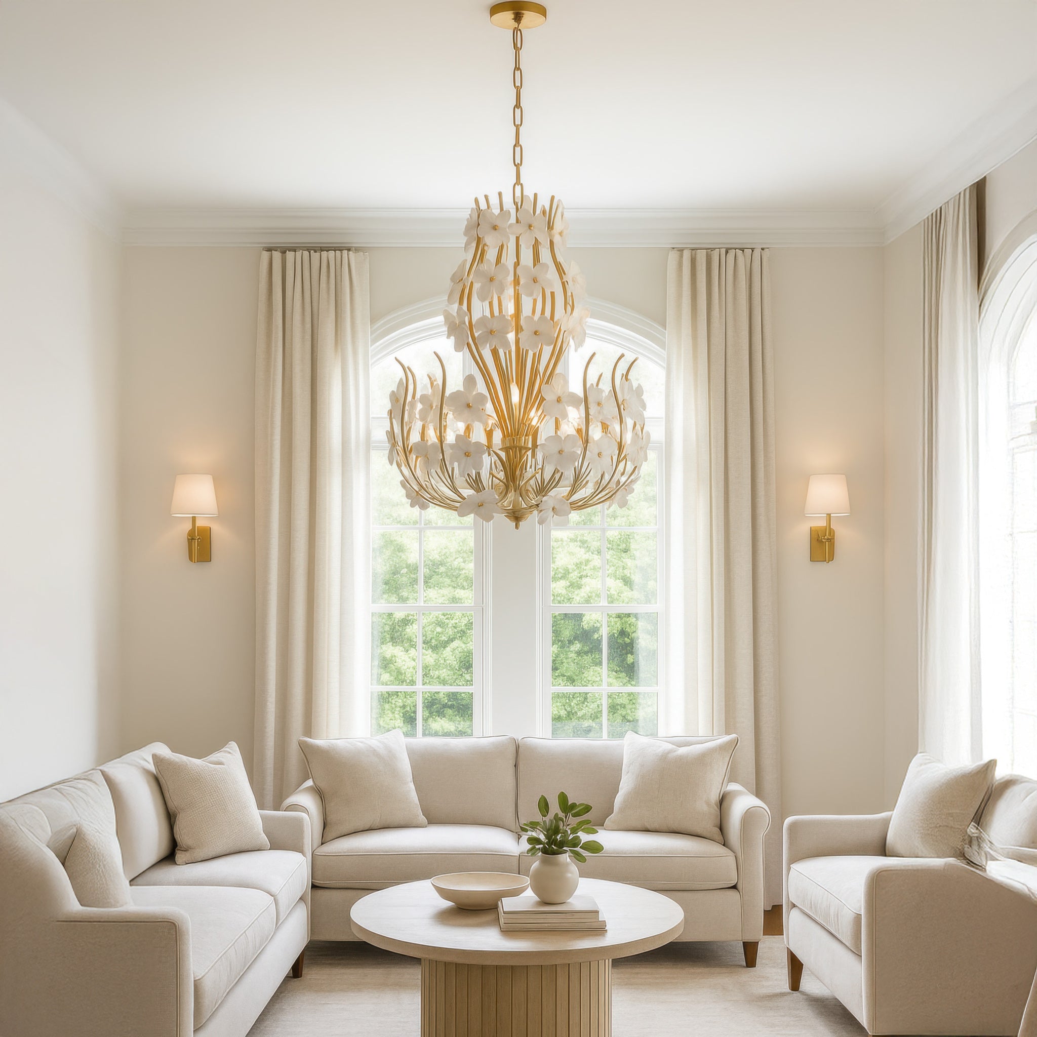 Petal Court 9 Light Pendant