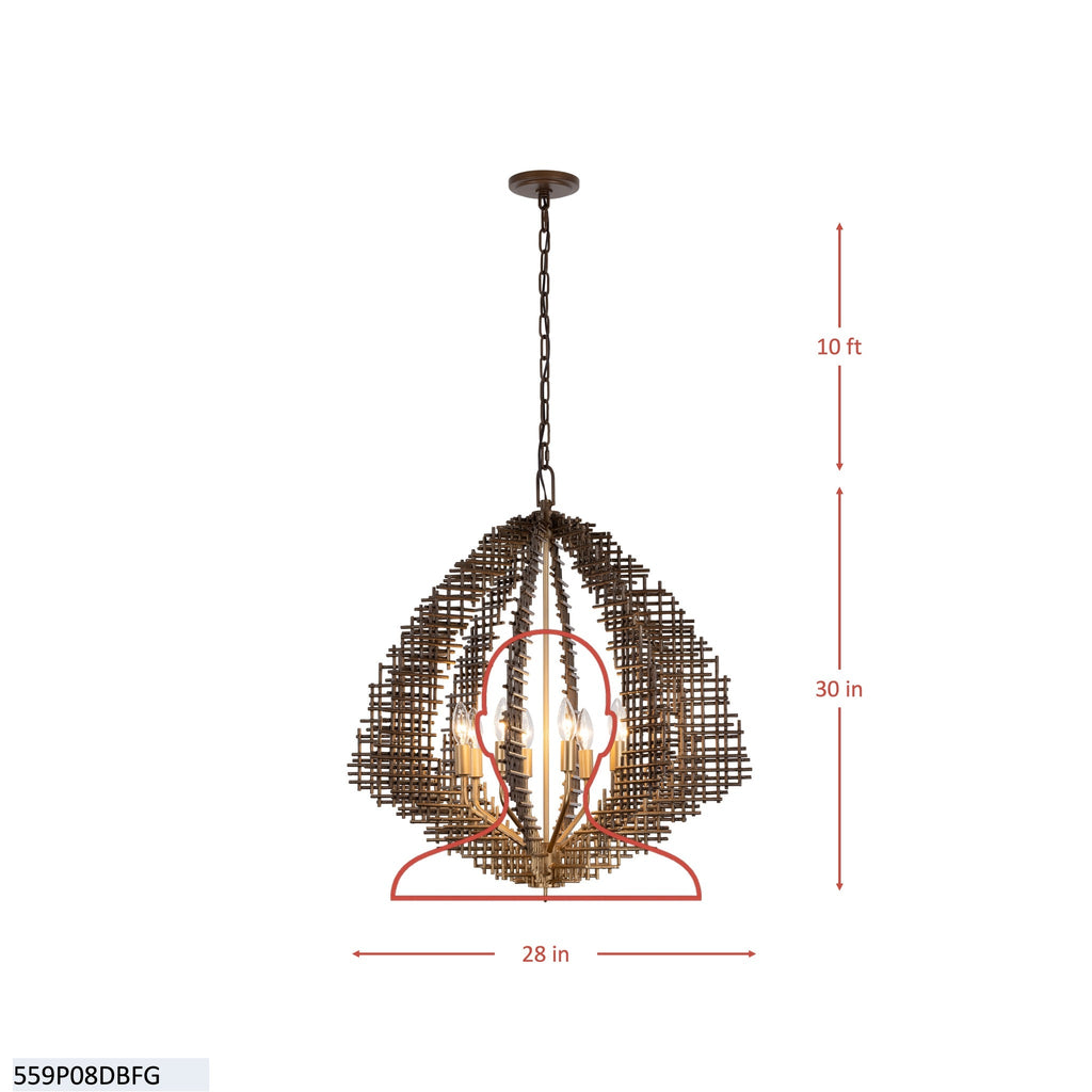 Construct 8 Light Pendant