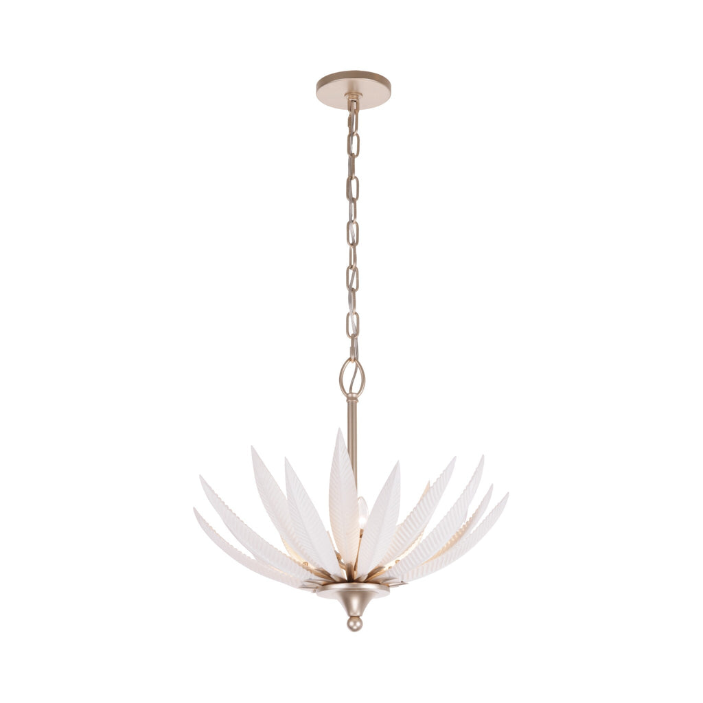 Zanara  3 Light Pendant with 3D Printed Ceramic Leaves