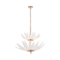 Zanara 9 Light Pendantwith 3D Printed Ceramic Leaves