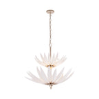 Zanara 9 Light Pendantwith 3D Printed Ceramic Leaves
