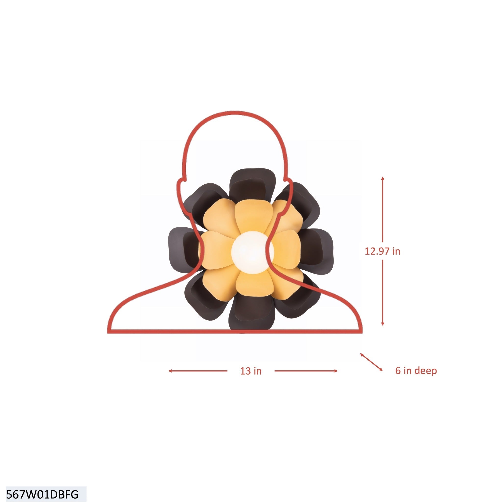 Botanic Panic 1 Light Wall or Ceiling Flush Mount